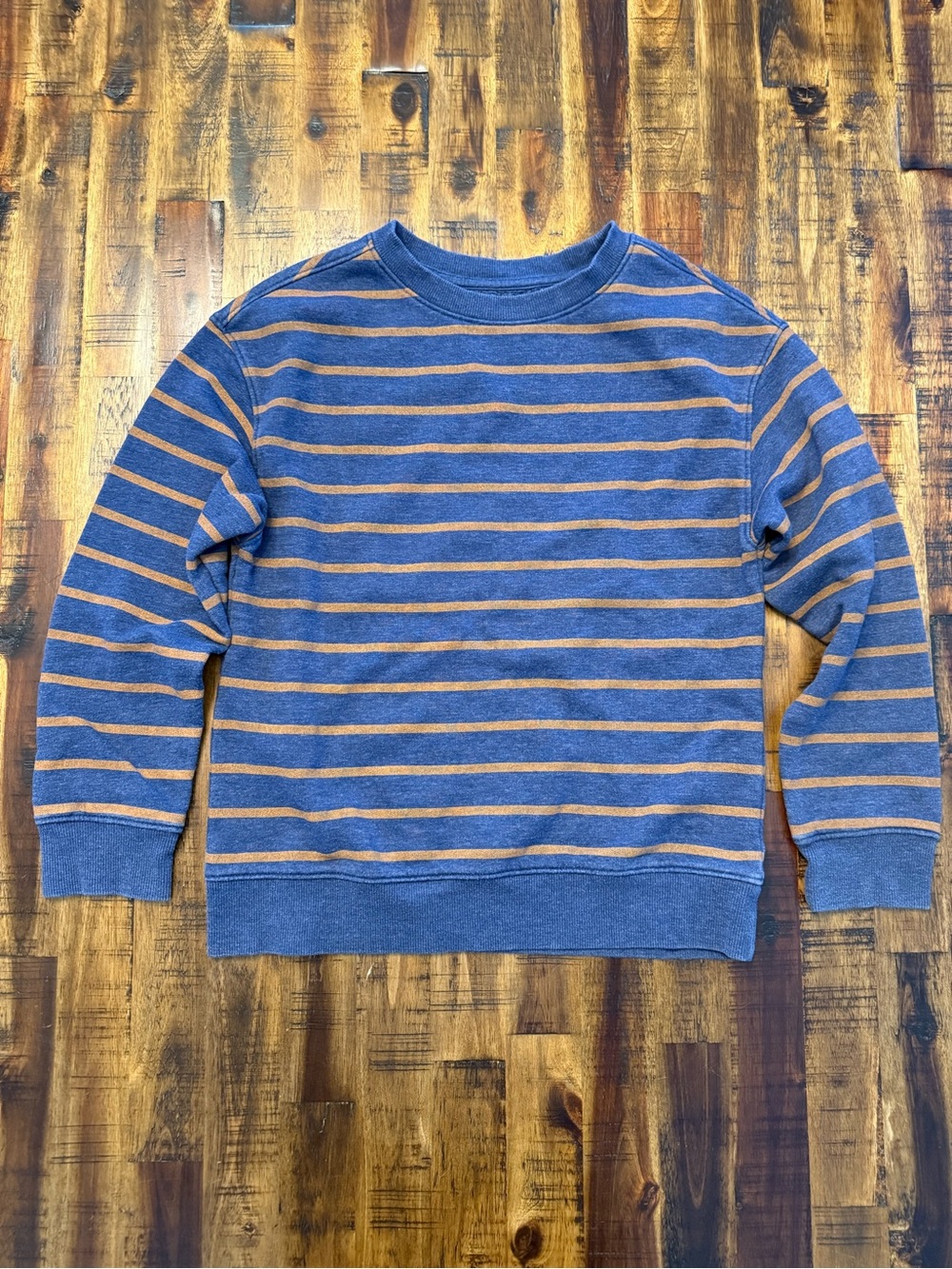 🍒 Cat & Jack striped sweater. blue and tan. sz M 8. 60% cotton vintage stylish